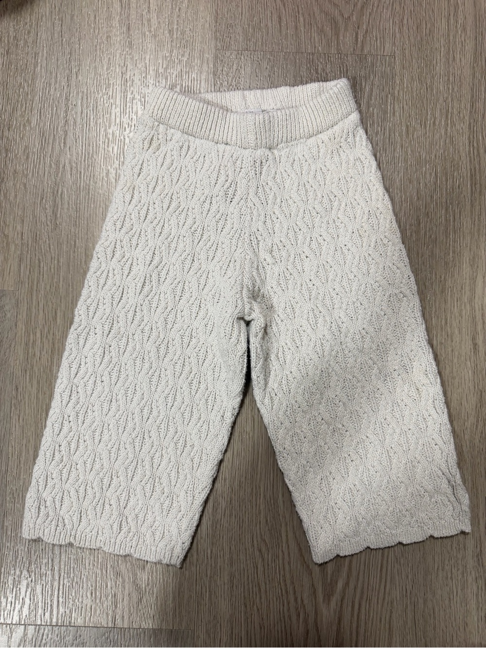 Zara Kids Cream Knit Pants
